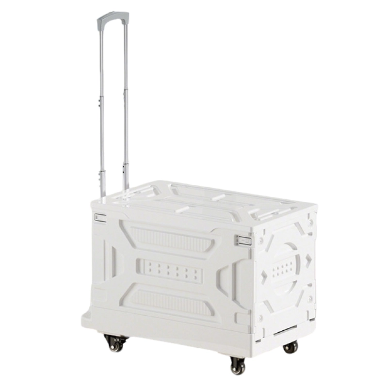 90L Plastic Folding Shopping Box Cart